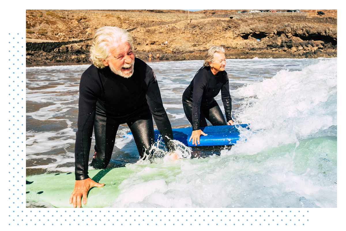 Senior Couple Surfing | Accepted Insurance Page | DOHC